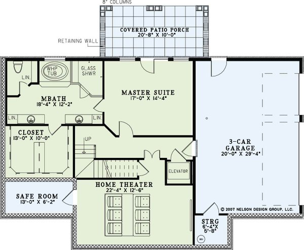 Country Floor Plan - Lower Floor Plan #17-3273