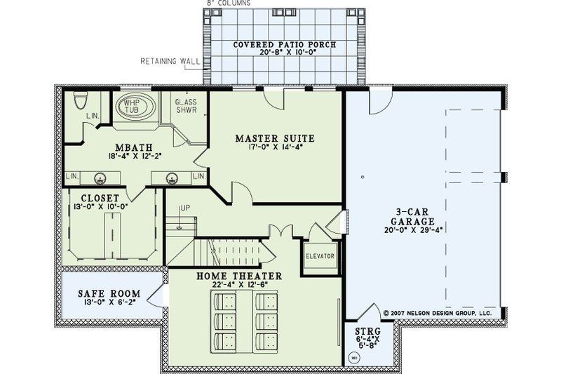 Home Plan - Floor Plan - Lower Floor for Country House Plan #17-3273 - 4 bed, 2 bath
