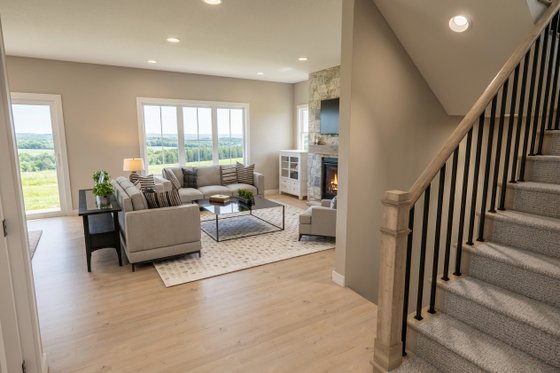 Interior - Family Room for Farmhouse House Plan #51-1524 - 3 bed, 2.5 bath
