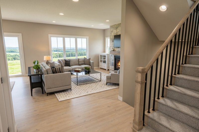 Home Plan - Interior - Family Room for Farmhouse House Plan #51-1524 - 3 bed, 2.5 bath