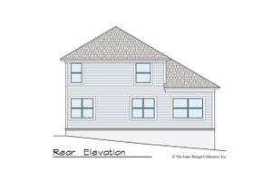 Exterior - Rear Elevation for Southern House Plan #930-496 - 4 bed, 3 bath