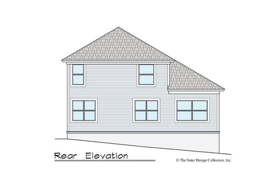Exterior - Rear Elevation for Southern House Plan #930-496 - 4 bed, 3 bath