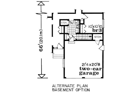 Floor Plan - Other Floor for Traditional House Plan #47-574 - 3 bed, 2 bath