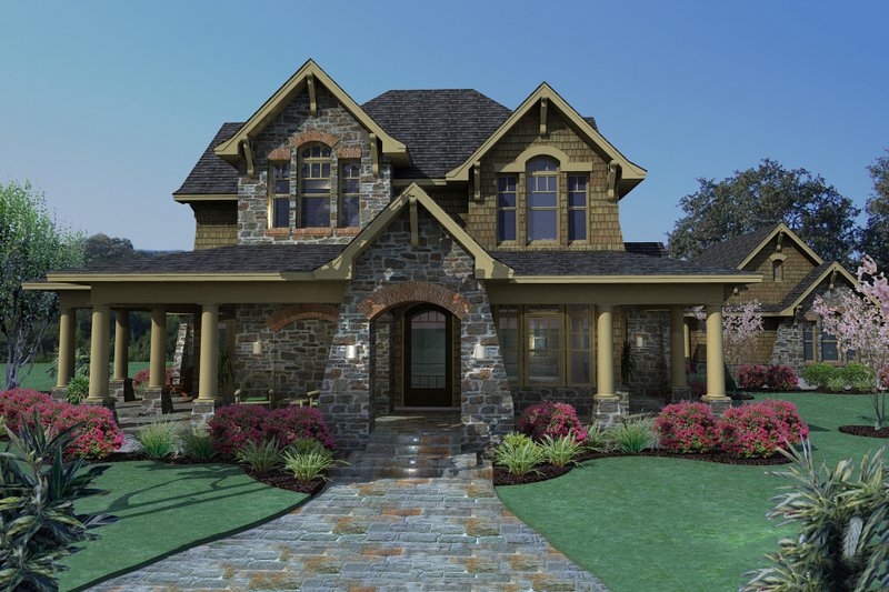 Dream House Plan - Craftsman Exterior - Front Elevation Plan #120-167
