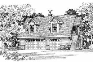 Country Exterior - Front Elevation Plan #72-286