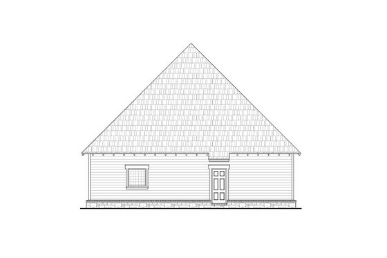Exterior - Rear Elevation for Craftsman House Plan #21-254 - 3 bed, 2.5 bath