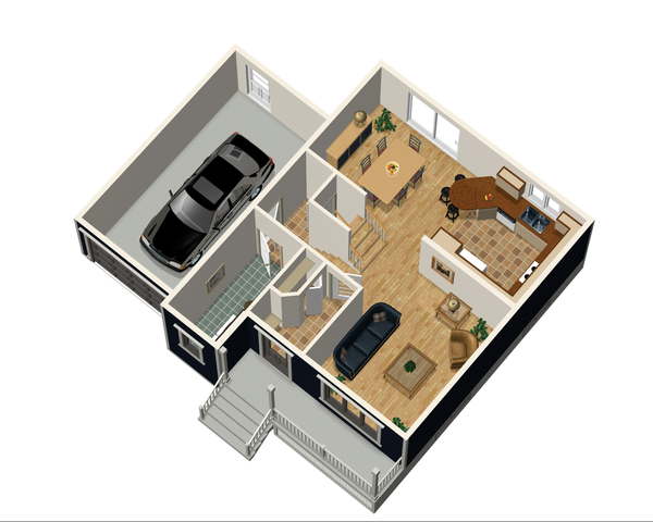 House Plan Design - Contemporary Floor Plan - Main Floor Plan #25-4297