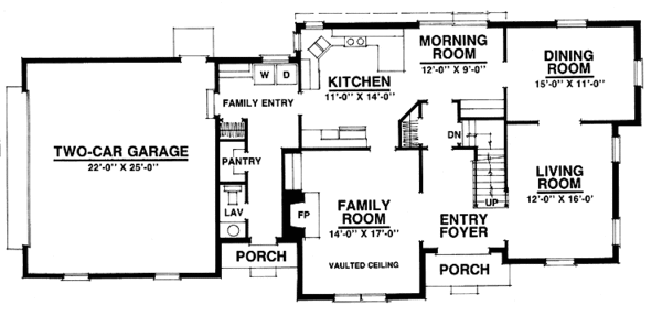 House Plan Design - Colonial Floor Plan - Main Floor Plan #1016-8