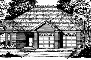Architectural House Design - Ranch Exterior - Front Elevation Plan #40-447