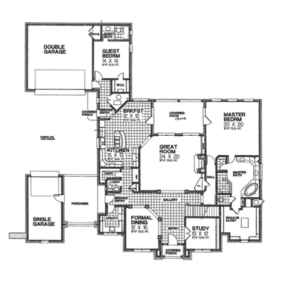 Home Plan - European Floor Plan - Main Floor Plan #310-1256