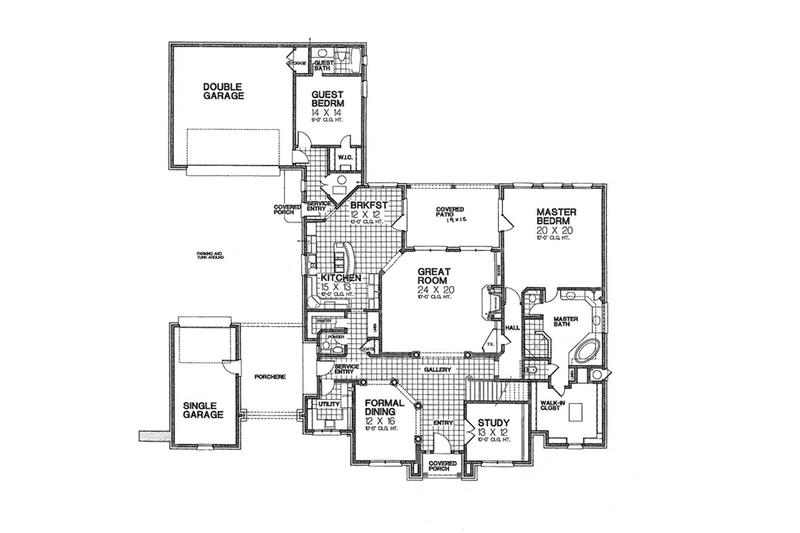 Dream House Plan - Floor Plan - Main Floor for European House Plan #310-1256 - 4 bed, 3.5 bath