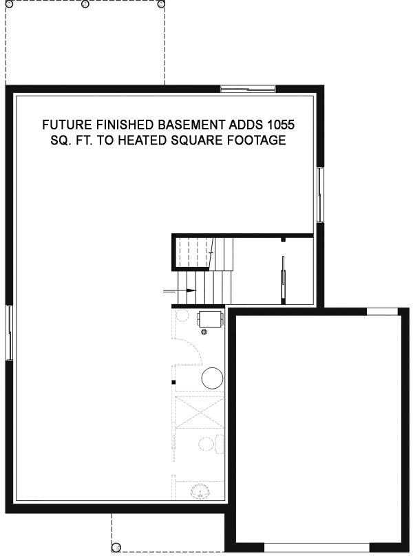 Home Plan - Contemporary Floor Plan - Lower Floor Plan #23-2706