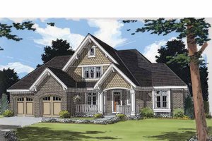 Exterior - Front Elevation 3 for Traditional House Plan #46-824 - 4 bed, 2.5 bath