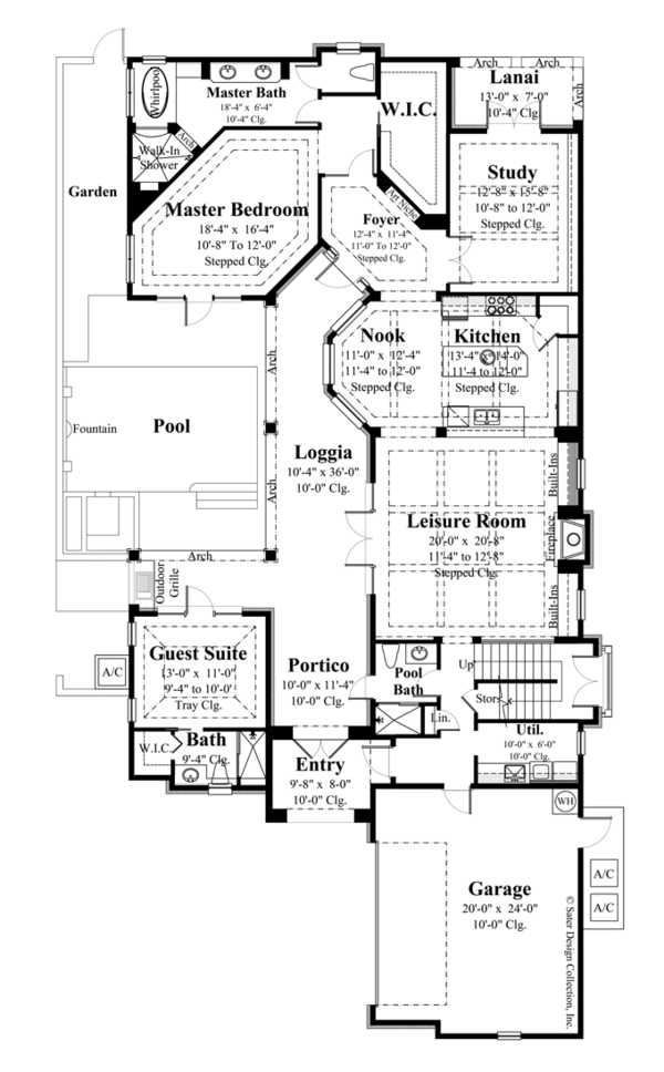 Architectural House Design - European Floor Plan - Main Floor Plan #930-445