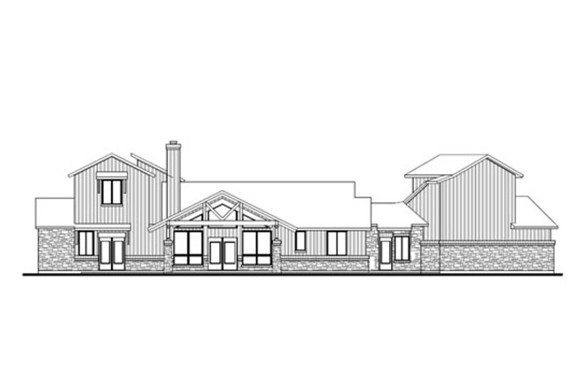 Architectural House Design - Exterior - Rear Elevation for Farmhouse House Plan #80-156 - 3 bed, 2.5 bath