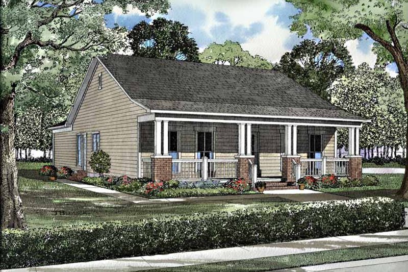 Home Plan - Country Exterior - Front Elevation Plan #17-3147