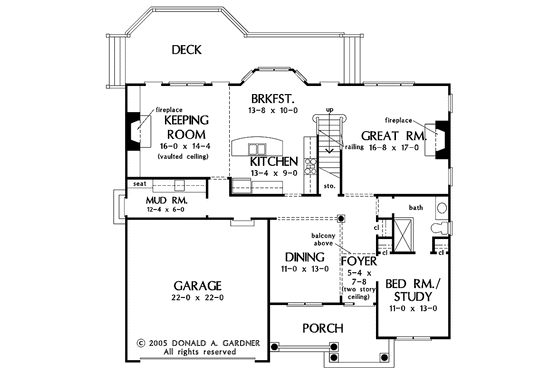 Floor Plan - Main Floor for Traditional House Plan #929-764 - 4 bed, 3 bath