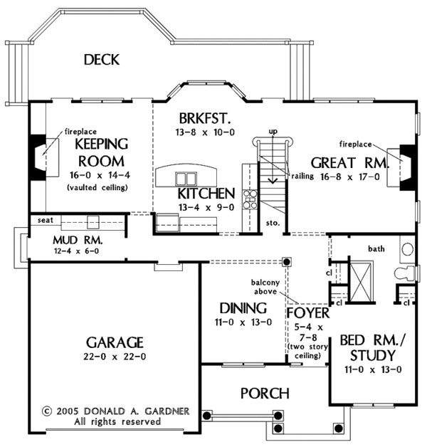 House Blueprint - Traditional Floor Plan - Main Floor Plan #929-764