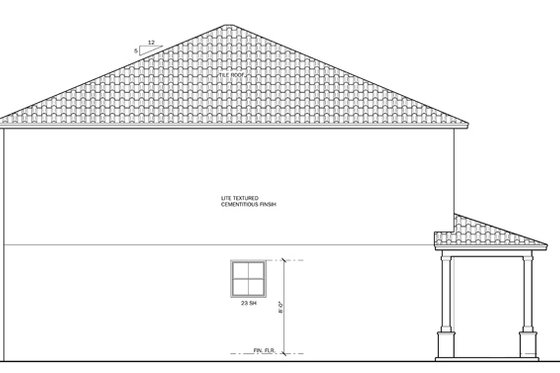 Exterior - Other Elevation 1 for Mediterranean House Plan #1058-64 - 5 bed, 3 bath