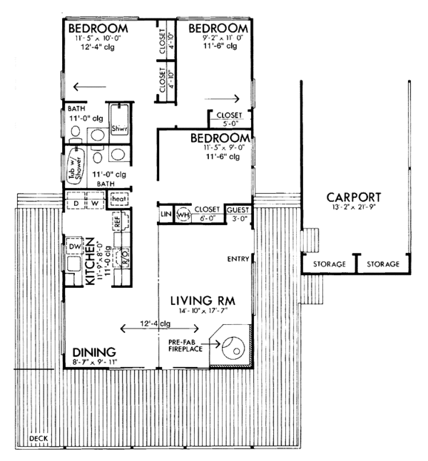 House Plan Design - Contemporary Floor Plan - Main Floor Plan #320-787