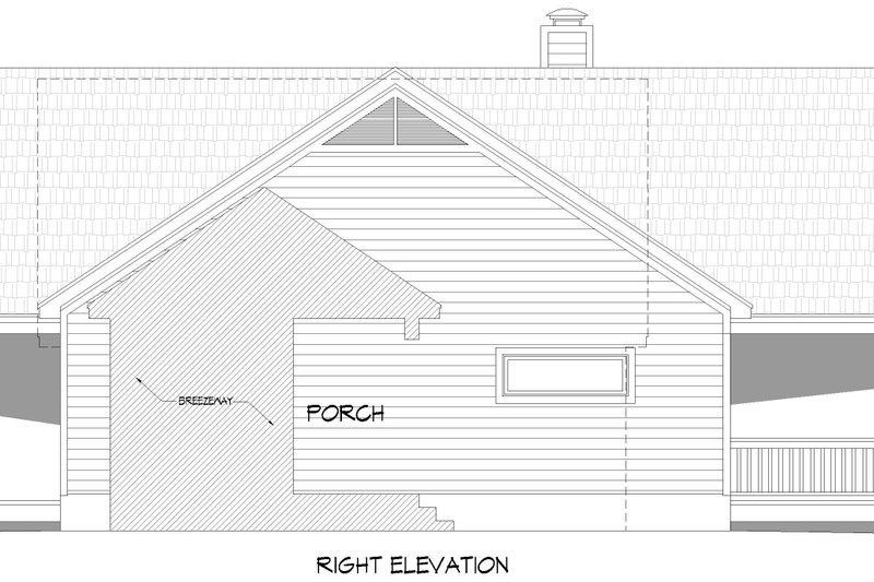 Architectural House Design - Exterior - Other Elevation 2 for Country House Plan #932-1199 - 2 bed, 2 bath