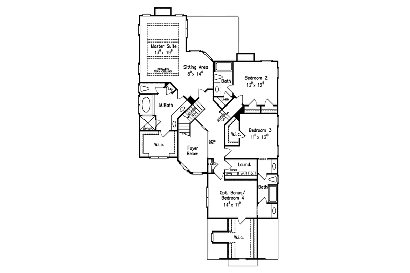 Home Plan - Floor Plan - Upper Floor for European House Plan #927-491 - 4 bed, 4 bath