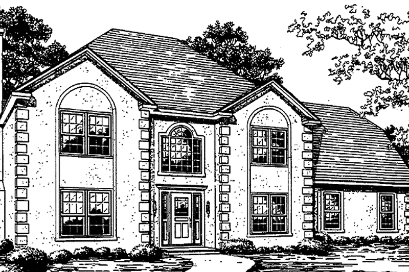 House Plan Design - Colonial Exterior - Front Elevation Plan #30-286