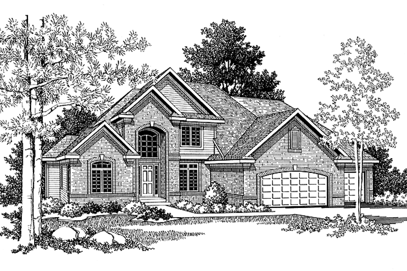 House Plan Design - Traditional Exterior - Front Elevation Plan #70-1370