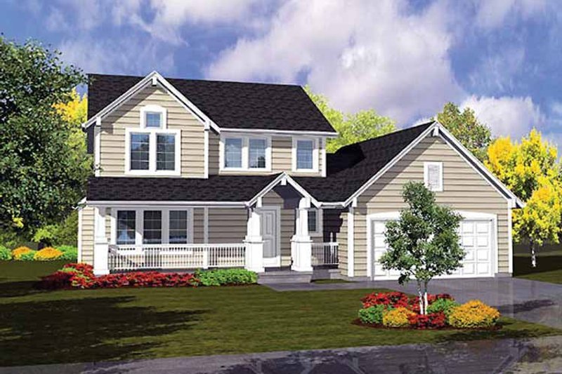 Dream House Plan - Exterior - Front Elevation 3 for Traditional House Plan #320-988 - 3 bed, 2.5 bath