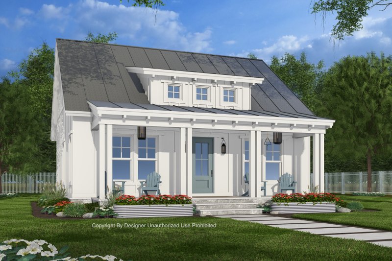 House Blueprint - Farmhouse Exterior - Front Elevation Plan #51-1431