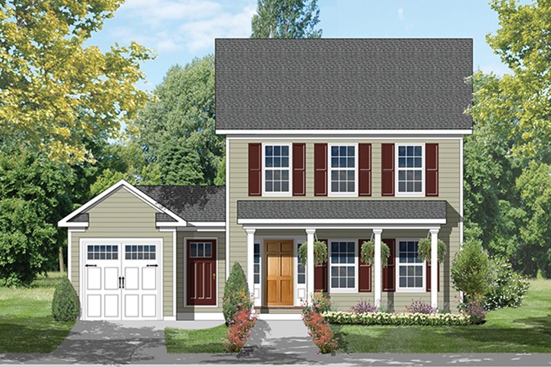 House Plan Design - Colonial Exterior - Front Elevation Plan #1053-63