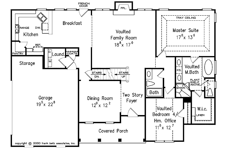 Home Plan - Floor Plan - Main Floor for Country House Plan #927-620 - 4 bed, 3 bath