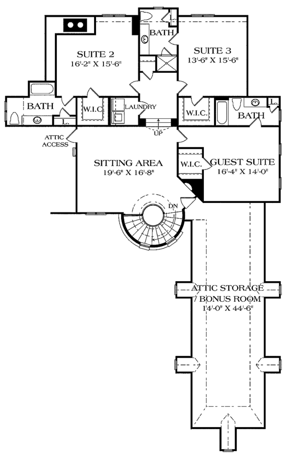 Home Plan - Tudor Floor Plan - Upper Floor Plan #453-467