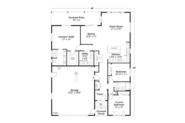 Dream House Plan - Traditional Floor Plan - Main Floor Plan #124-1375