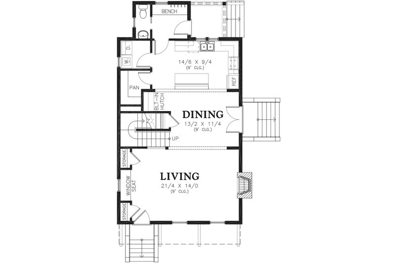 House Blueprint - Floor Plan - Main Floor for Traditional House Plan #48-965 - 3 bed, 3.5 bath