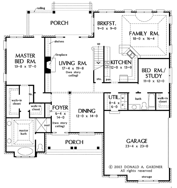 Dream House Plan - Country Floor Plan - Main Floor Plan #929-544