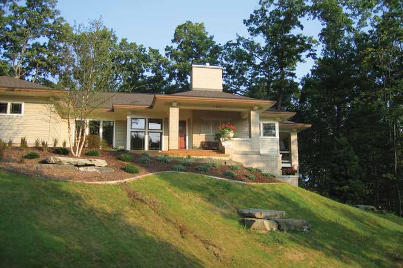 Home Plan - Exterior - Front Elevation 4 for Prairie House Plan #928-50 - 3 bed, 2 bath