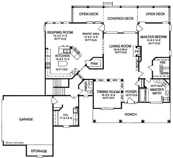 House Design - Country Floor Plan - Main Floor Plan #952-108