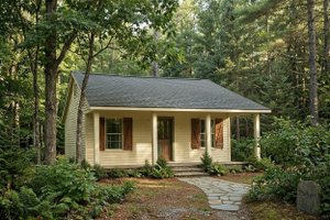 Exterior - Front Elevation for Cottage House Plan #22-121 - 1 bed, 1 bath