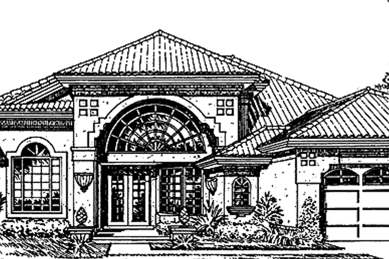 House Design - Mediterranean Exterior - Front Elevation Plan #417-602