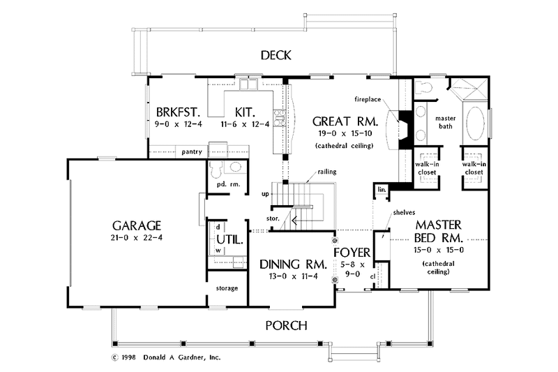 Home Plan - Floor Plan - Main Floor for Country House Plan #929-401 - 4 bed, 3.5 bath