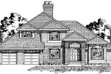 Dream House Plan - Mediterranean Exterior - Front Elevation Plan #47-1004