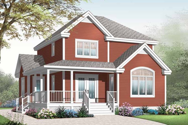 Dream House Plan - Exterior - Front Elevation 3 for Country House Plan #23-2551 - 3 bed, 2 bath