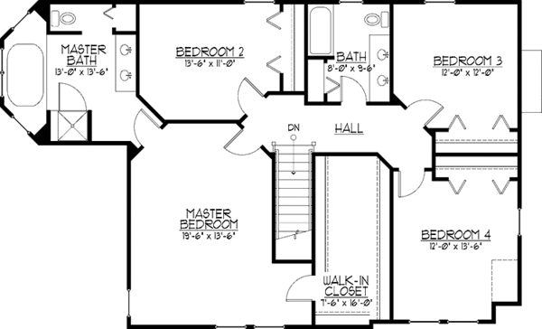 House Design - Country Floor Plan - Upper Floor Plan #978-25