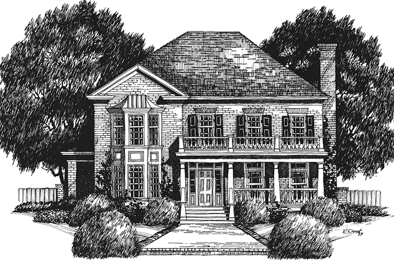 Architectural House Design - Classical Exterior - Front Elevation Plan #429-164