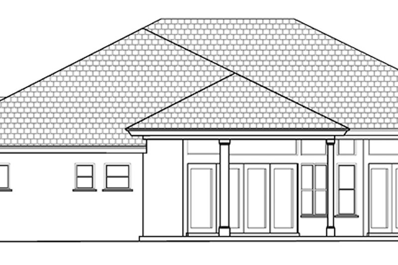 Home Plan - Exterior - Rear Elevation for Mediterranean House Plan #1017-122 - 5 bed, 3 bath