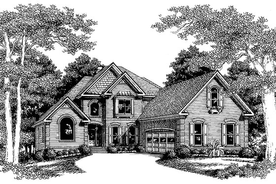 Exterior - Front Elevation 3 for Traditional House Plan #927-593 - 3 bed, 2.5 bath