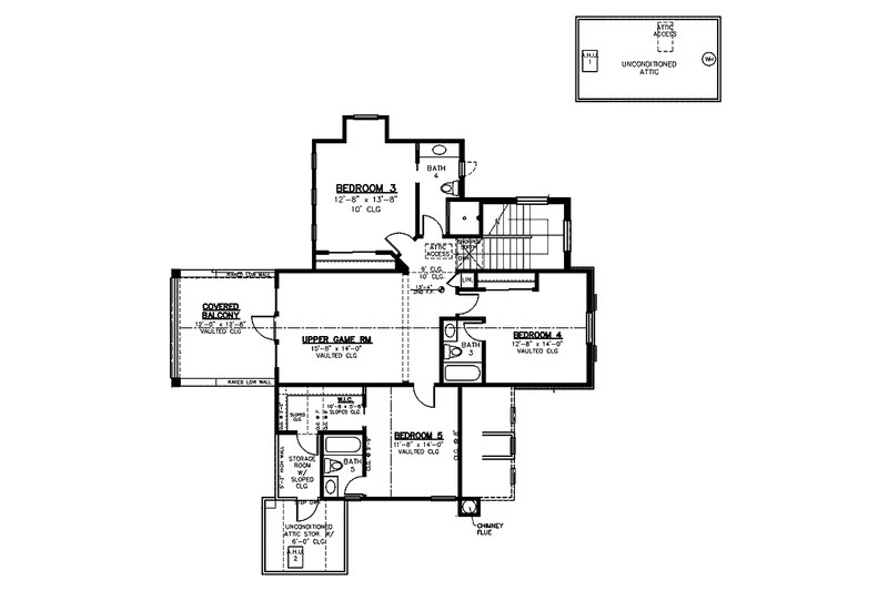 Home Plan - Floor Plan - Upper Floor for European House Plan #1019-6 - 5 bed, 5 bath