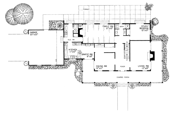 Dream House Plan - Country Floor Plan - Main Floor Plan #72-760