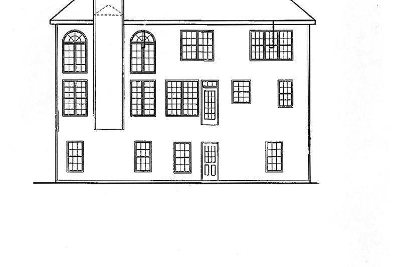 House Blueprint - Exterior - Rear Elevation for Colonial House Plan #927-843 - 3 bed, 2.5 bath